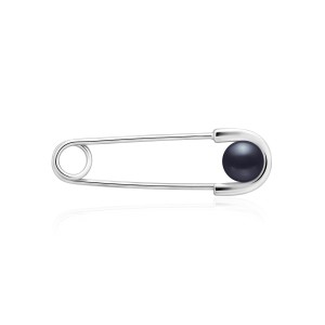 Brosa argint cu perla naturala neagra model ac de siguranta DiAmanti SK24467BR_B-G (Argint 925‰ 1,6 g.)